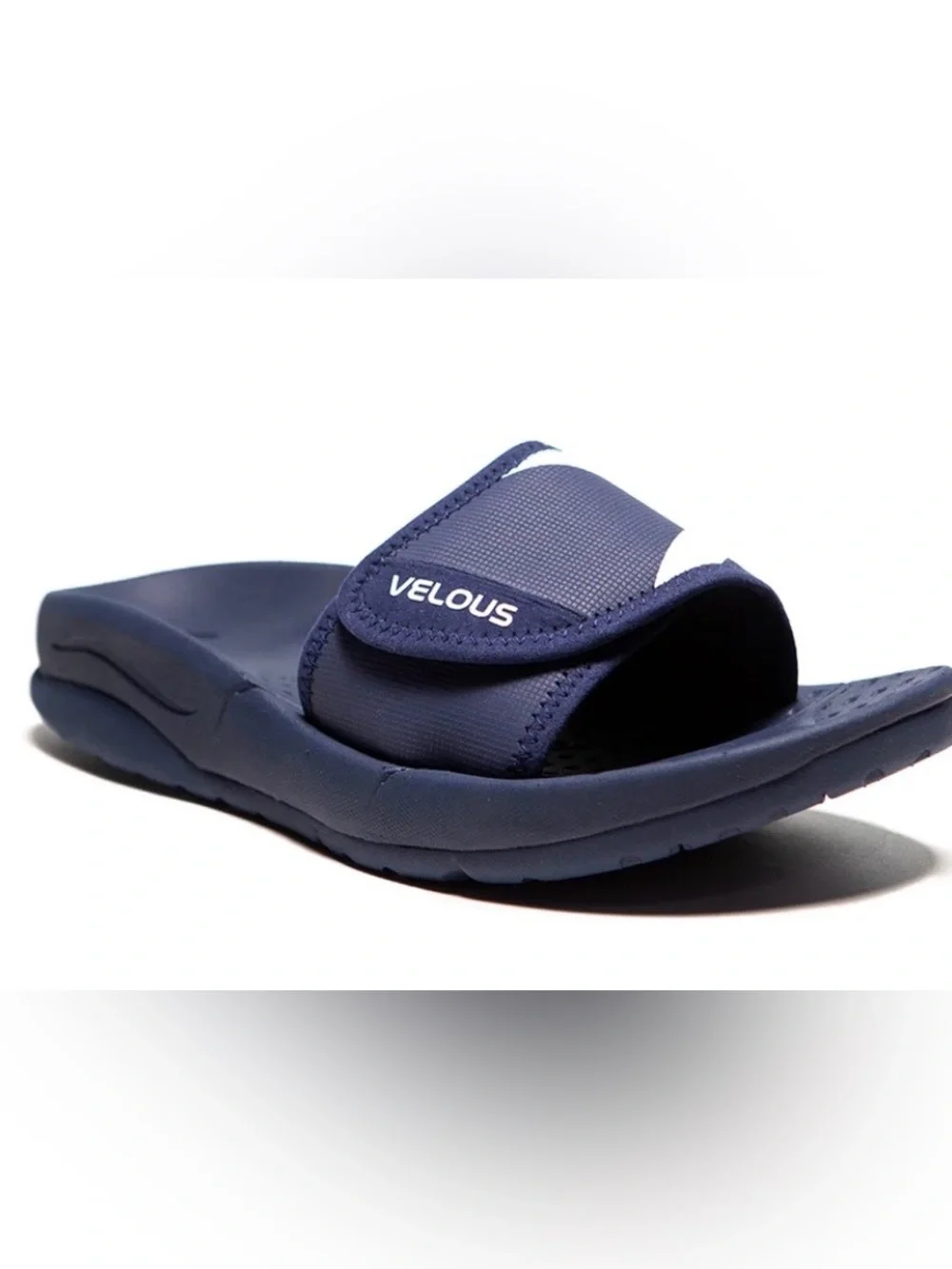 VELOUS Hoya Adjustable Black Recovery Slide Sandal